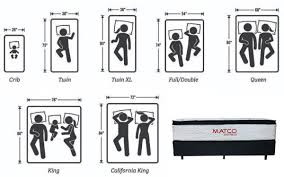 mattress size standard chart usa