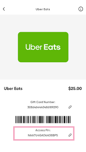 an uber ubereats or postmates gift