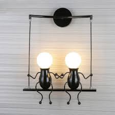 Us 40 59 20 Off 2018 Modern Led Wall Light Creative Figure Mounted Wall Lamp Sconce Home Fixtures For Childrens Bedroom Corridor Luminaria Led In