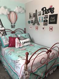 Turquoise Paris Themed Bedroom