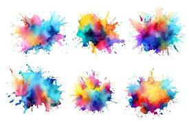 Colorful Ink Splash Paint Splatter Set