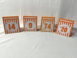 whataburger table tent card numbers 9
