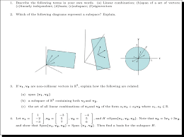 Test Questions On Basis And Subspaces