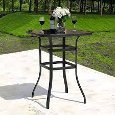 Outdoor Patio Bar Height Bistro Table