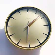 Vintage Wall Clock Solid Brass Mauthe