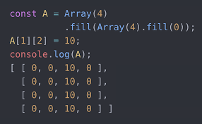 javascript pitfalls tips 2d array