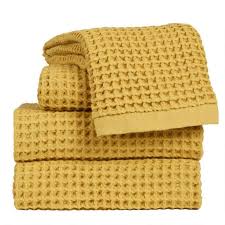 ✅ free delivery and free returns on ebay. Mustard Waffle Weave Cotton Towels Toalhas
