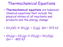 thermochemical equations
