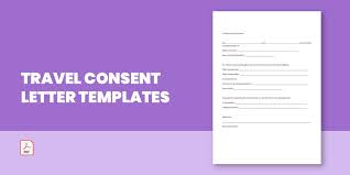 travel consent letter templates in pdf