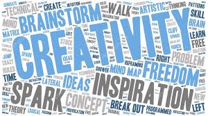 Word Cloud Creativity And Inspiration Isolated Banner Stock