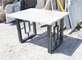 Modern Dining Table Granite Top With