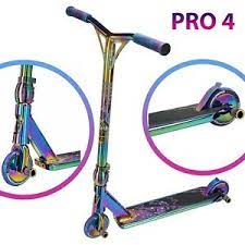 Pro scooters or trick scooters are very durable scooters made specifically for stunts and tricks. Neu Team Braun Pro 4 Custom Neochrome Rainbow Aluminium Stunt Scooter Ebay