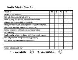 Weekly Behavior Chart Free Worksheets Teaching Resources Tpt