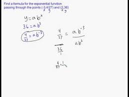 exponential equation from points