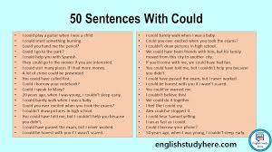 50 sentences with could modals exle