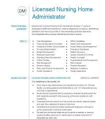 licensed nursing home administrator