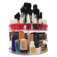 rotary glam caddy makeup organizer with