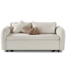 elwald 2 seater sofa bed cream boucle