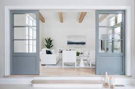 Gray Pocket Doors To Living Room