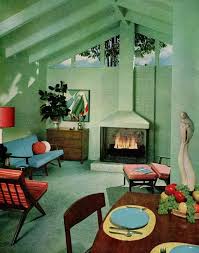 Did you scroll all this way to get facts about 50's home decor? 50s Interior Mid Century Modern Interiors Mid Century Decor Retro Home Decor