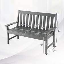 52 Inch All Weather Hdpe Outdoor Bench