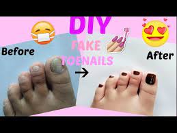 diy fake toenails pedicure at home