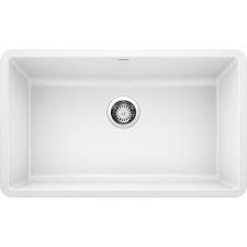 Shop bar sinks & kitchen sinks at lowe's canada online store: Blanco Precis Undermount 30 In X 18 In White Single Bowl Kitchen Sink In The Kitchen Sinks Department At Lowes Com