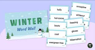 Winter Words Voary Word Wall