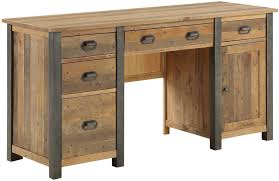 Reclaimed is located in crystal lake, il. Baumhaus Urban Elegance Reclaimed Wood Twin Pedestal Home Office Desk Cfs Furniture Uk