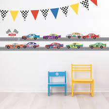 Race Car Wall Decals Plus Straight Race