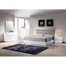 Check spelling or type a new query. Beautiful Modern White Lacquer Florence Eastern King Bedroom 4pc Set Headboard Gray Leather Like Exterior W Led Lights Dresser Mirror Nightstand Walmart Com Walmart Com