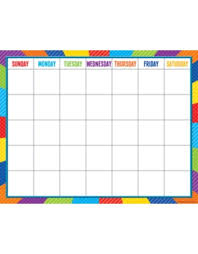 Playful Patterns Calendar Chart