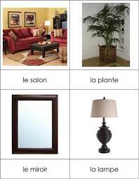 french living room nomenclature cards