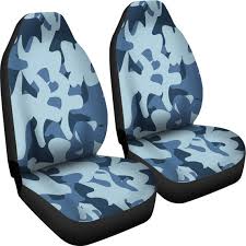 Blue Camo Car Seat Covers Set Of 2 2