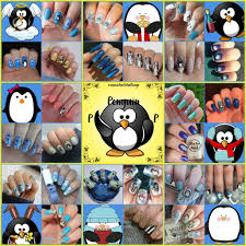 enchanted penguins winter nail art
