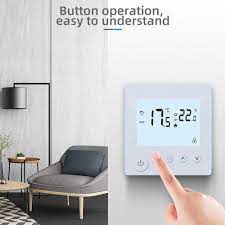 lcd room thermostat water heating gas