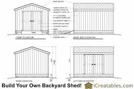 10x12 Shed Plan Elevations Shed Plans