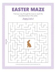 I am starting to get a little excited about easter! Free Printable Easter Maze Easter Games And Activities Pjs And Paint