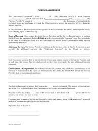 free sle service contract template