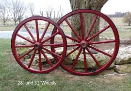 large wood spoke wagon wheels 32 36
