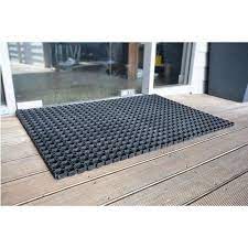 rubber black office entrance mat
