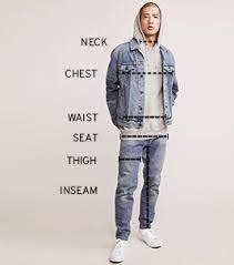 size chart levi s jeans jackets
