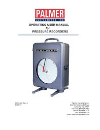 Operating User Manual For Pressure Recorders Manualzz Com