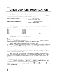 free child support modification form