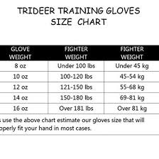 Trideer Pro Grade Boxing Gloves Kickboxing Bagwork Gel Sparring Training Gloves
