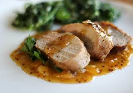 This pork loin covered with a prune sauce is a recipe that looks very elegant but is actually very easy to prepare. Roast Pork Tenderloin Recipe With Apricot Sauce Video Recipe
