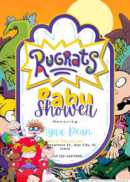 18 rugrats baby shower invitation