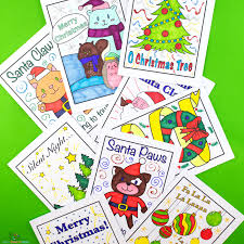 printable christmas cards for kids to