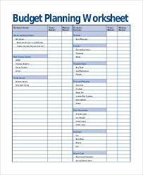 Printable Budget Worksheet Sample 8 Examples In Word Excel Pdf