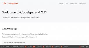 create a codeigniter 4 application